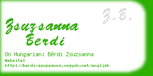 zsuzsanna berdi business card